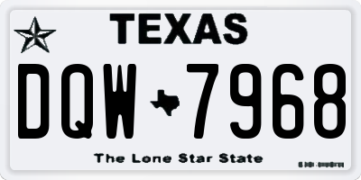 TX license plate DQW7968