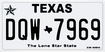 TX license plate DQW7969