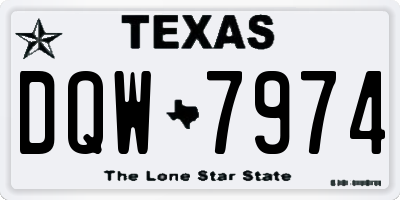 TX license plate DQW7974