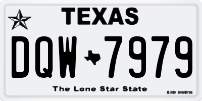 TX license plate DQW7979
