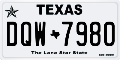 TX license plate DQW7980