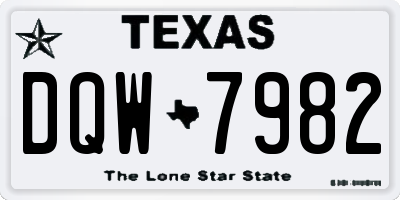 TX license plate DQW7982