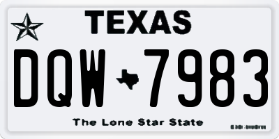 TX license plate DQW7983
