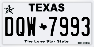 TX license plate DQW7993