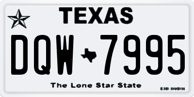 TX license plate DQW7995