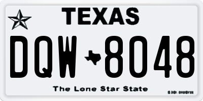 TX license plate DQW8048