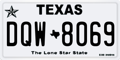 TX license plate DQW8069