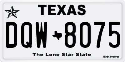 TX license plate DQW8075