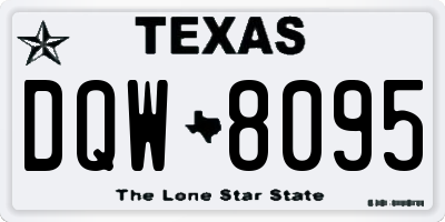 TX license plate DQW8095