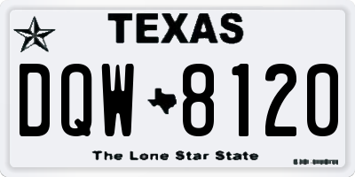 TX license plate DQW8120