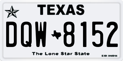 TX license plate DQW8152