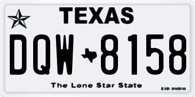 TX license plate DQW8158