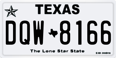 TX license plate DQW8166