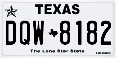TX license plate DQW8182