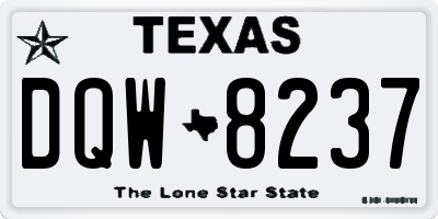 TX license plate DQW8237