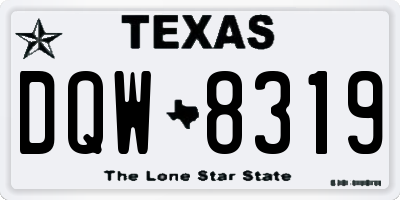 TX license plate DQW8319