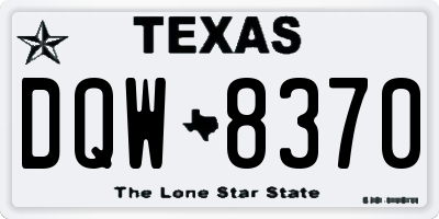 TX license plate DQW8370