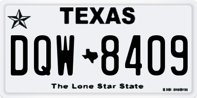 TX license plate DQW8409