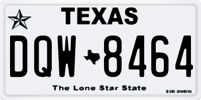 TX license plate DQW8464
