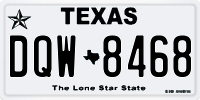 TX license plate DQW8468