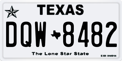 TX license plate DQW8482