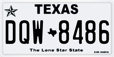 TX license plate DQW8486
