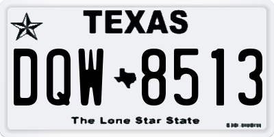 TX license plate DQW8513