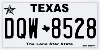 TX license plate DQW8528