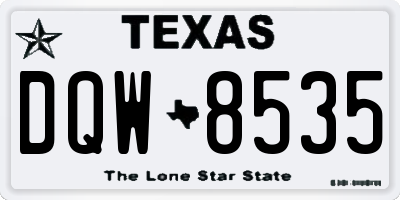 TX license plate DQW8535