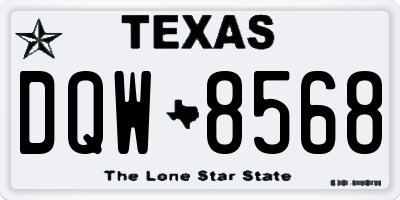 TX license plate DQW8568