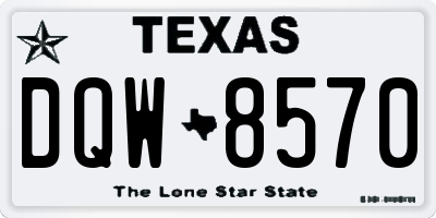 TX license plate DQW8570