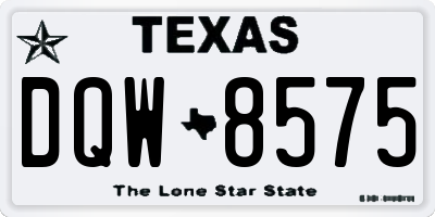 TX license plate DQW8575