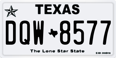 TX license plate DQW8577