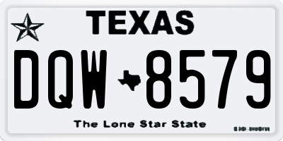 TX license plate DQW8579