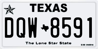 TX license plate DQW8591