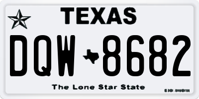 TX license plate DQW8682
