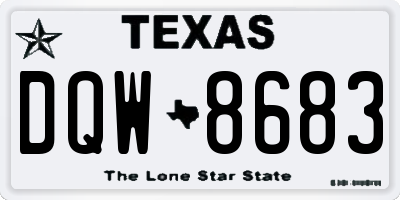 TX license plate DQW8683