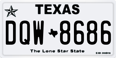 TX license plate DQW8686