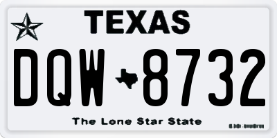 TX license plate DQW8732