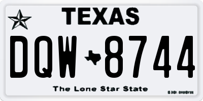 TX license plate DQW8744