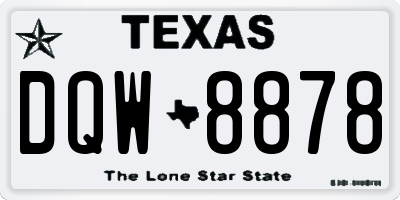 TX license plate DQW8878