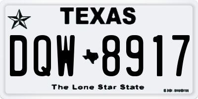 TX license plate DQW8917