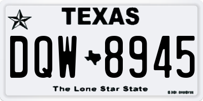 TX license plate DQW8945