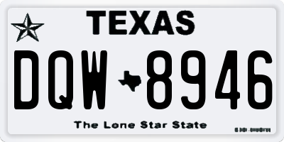 TX license plate DQW8946