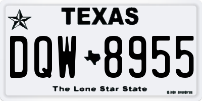 TX license plate DQW8955