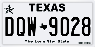 TX license plate DQW9028