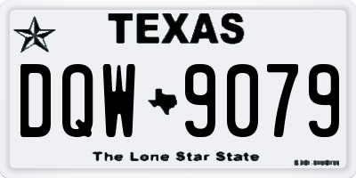 TX license plate DQW9079