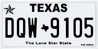 TX license plate DQW9105