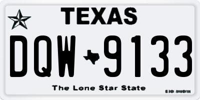TX license plate DQW9133