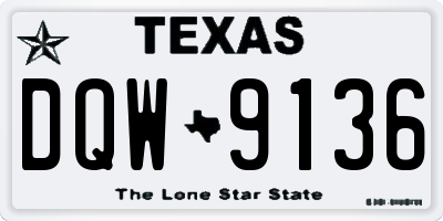 TX license plate DQW9136